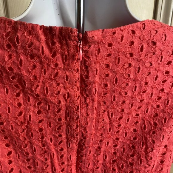 Forever 21 essentials size Large eyelet coral dress - Picture 7 of 8